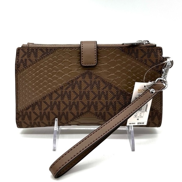 Michael Kors Large Double Zip Wallet Wristlet Dusk Multi - Picture 6 of 10